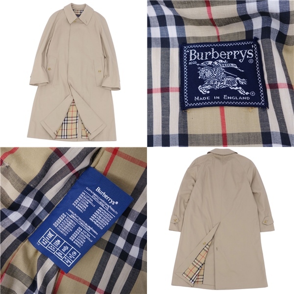 極美品 Vintage バーバリー Burberrys コート ステンカラー バルマカーン 英国製 メンズ アウター SS相当 ベージュ ch09mn-rm05c11664_画像8