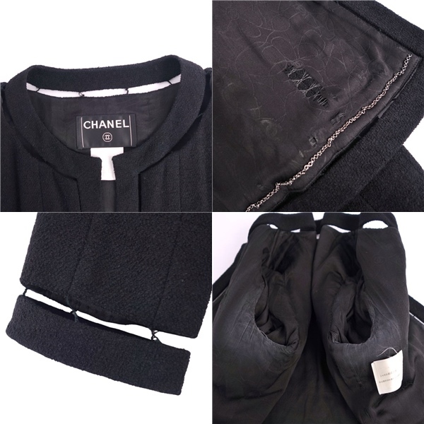 シャネル CHANEL セットアップ 03A スカートスーツ ウール ツイード ジャケット スカート 38(M相当) ブラック cg03ml-rm10e23713_画像9