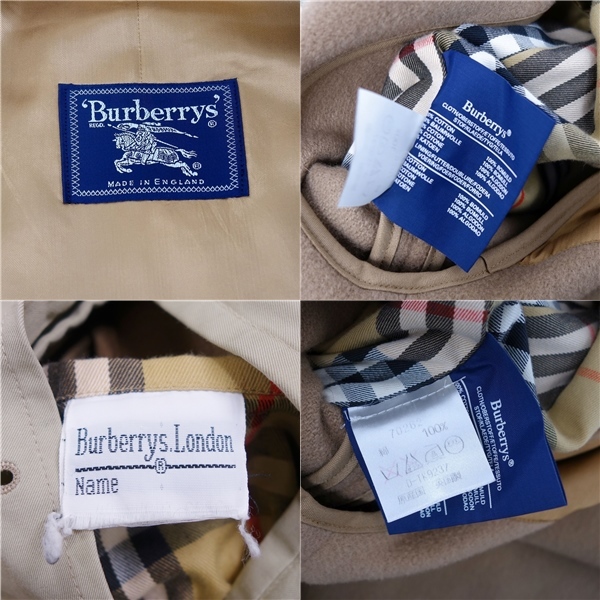 美品 Vintage バーバリー Burberrys 英国製 ステンカラーコート バルマカーン ライナー付 メンズ M相当 ベージュカーキ ch07dl-rm10e20470_画像7