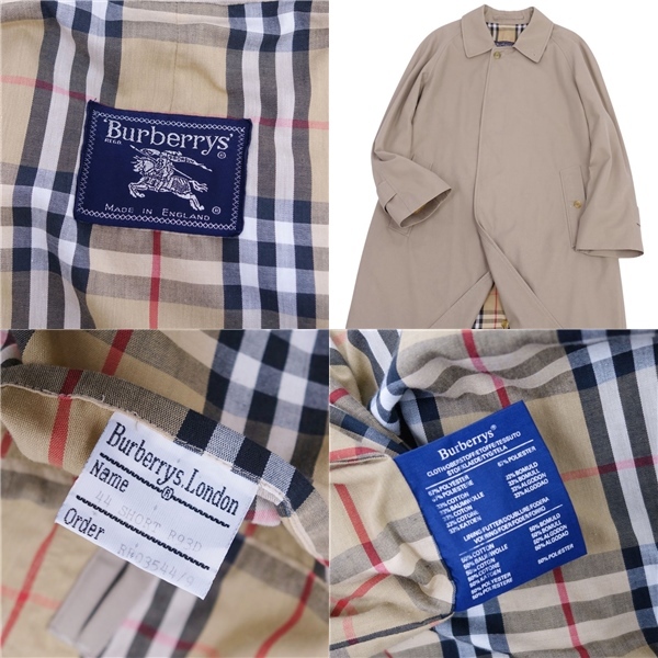 美品 Vintage バーバリー Burberrys 英国製 ステンカラーコート バルマカーンコート アウター メンズ 44 ベージュ ch11mt-rm21e21660_画像8