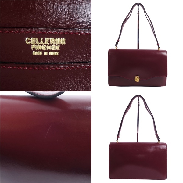 チェレリーニ CELLERINI バッグ セミショルダーバッグ カーフレザー 本革 カバン 鞄 レディース イタリア製 ボルドー cg05dl-rm05e24543の画像10