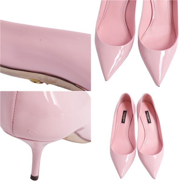  Dolce & Gabbana DOLCE&GABBANA pumps po Inte dotupa tent heel shoes shoes lady's 37.5 pink cg06mn-rm05r06259