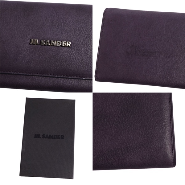 ジルサンダー JIL SANDER 財布 ロングウォレット ロゴ レザー レディース スペイン製 パープル cg05ob-rm05e24416_画像8