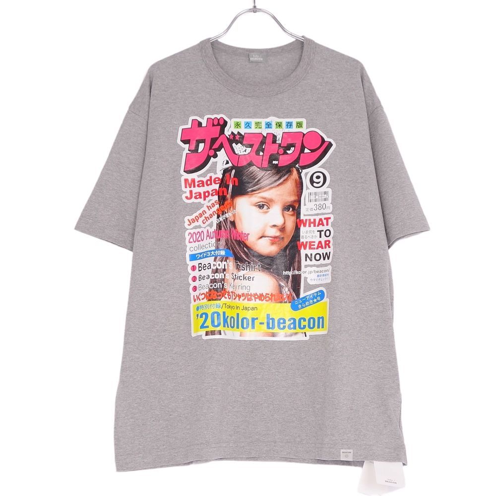 未使用 カラービーコン kolor BEACON Tシャツ カットソー ザ ベストワン プリント トップス メンズ 1(S相当) グレー cg06do-rm11e25026