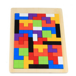 276 木製知育玩具 カラフル バラエティー ボックス パズル テトリス ブロックupk1_画像3