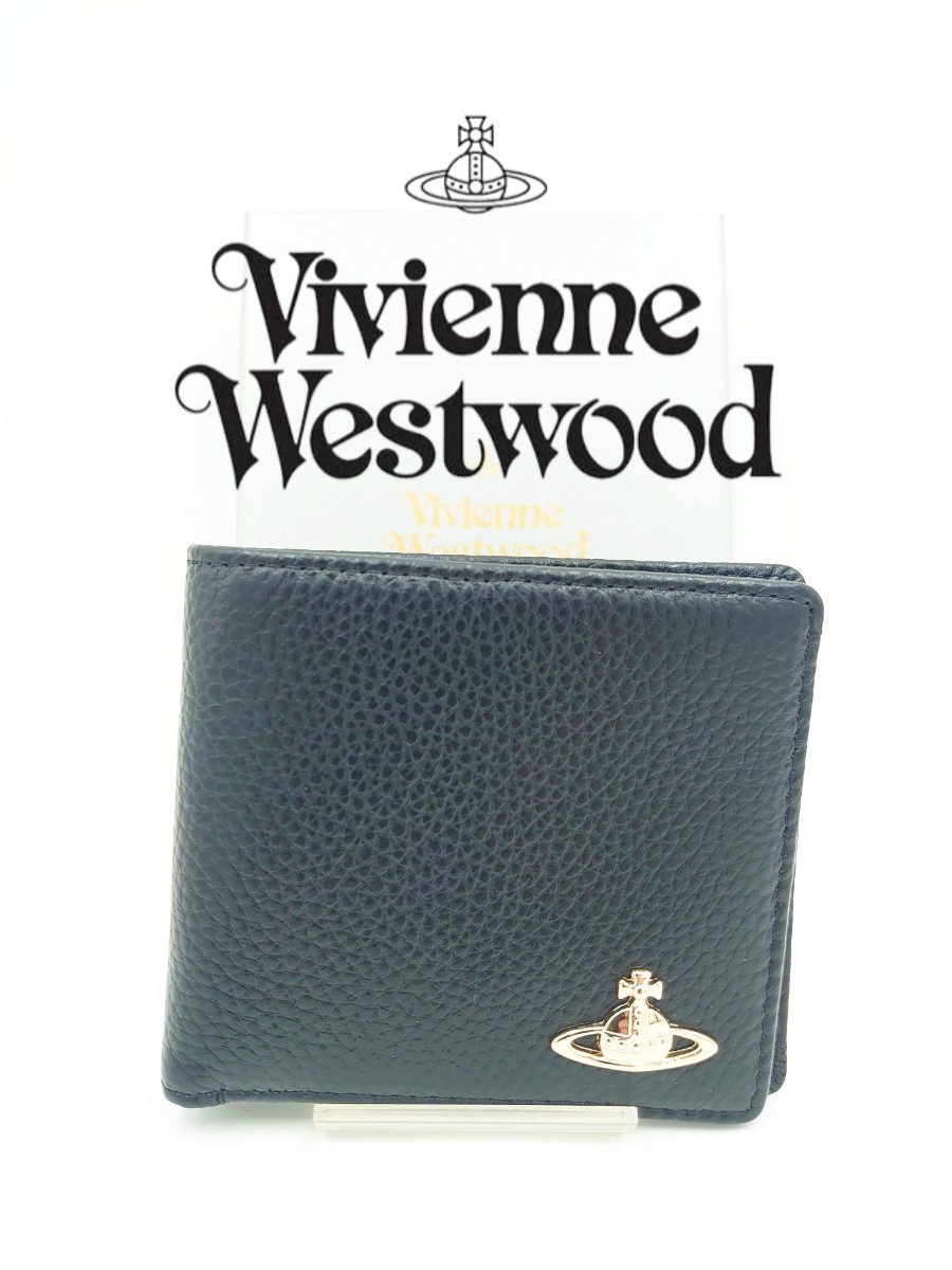 Vivienne Westwood ヴィヴィアン ウエストウッド 二つ折り財布 ブラック_画像1