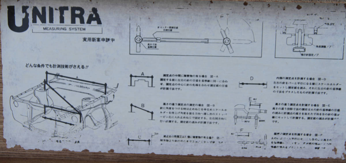 日本パワーエンジニアリング　ユニバーサルトラムゲージ　専用木箱付き　ジャンク品　板金工具_画像7