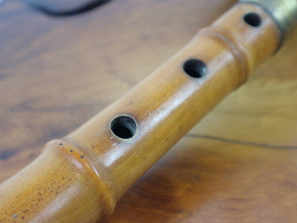 古楽器 和楽器 尺八 學風調 約48㎝ 木管楽器 縦笛 竹製 伝統楽器 時代物_画像3