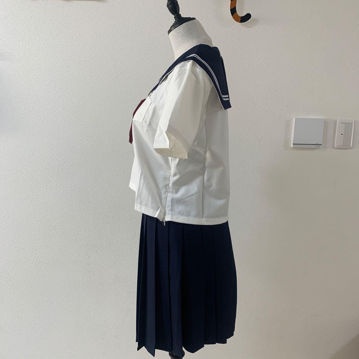 【XL】未使用　セーラー服 2本ライン　可愛いコスプレ JK制服 学生服　 プリーツスカート 高校制服 制服コスプレ