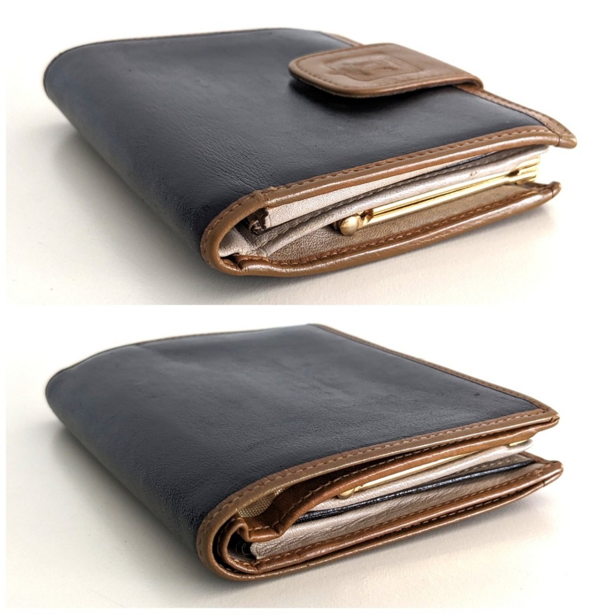 CELINE オールドセリーヌ ヴィンテージ がま口 レザー 二つ折り CELINE オールドセリーヌ ヴィンテージ がま口 レザー 二つ折り