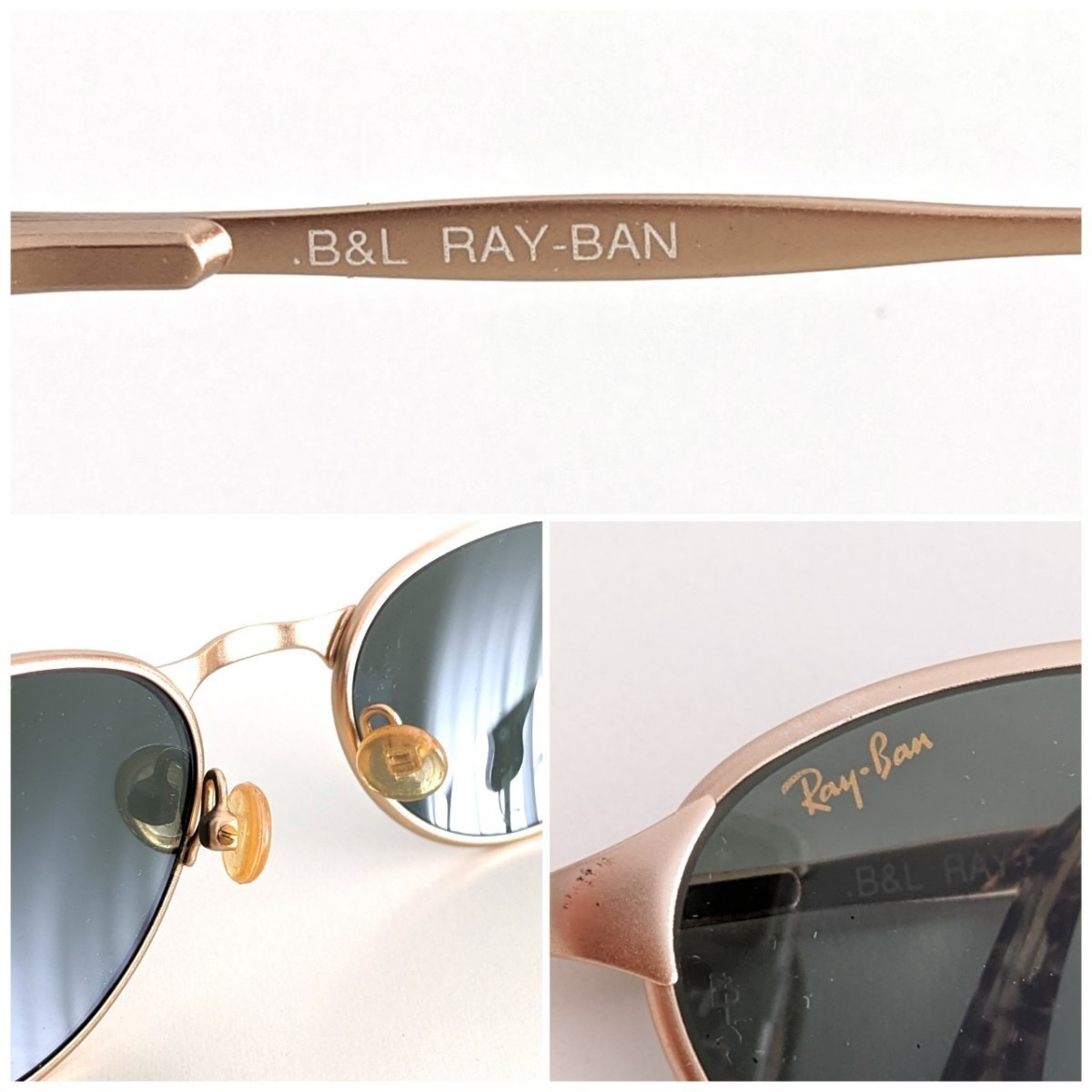 美品 レイバン RayBan ヴィンテージ B&L メタルフレーム アンティーク ゴールド 金縁 サングラス 眼鏡 メガネ レディース メンズ