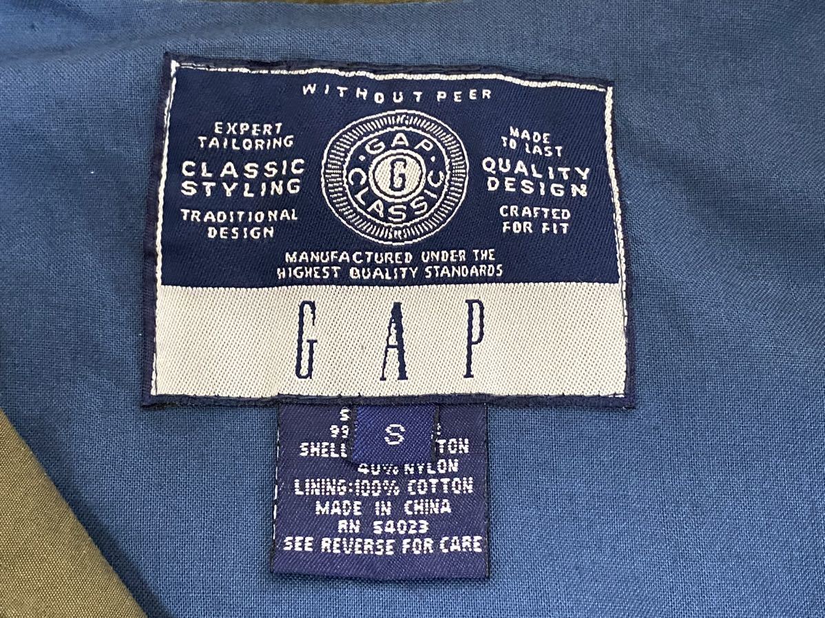 OLD GAP フィールドパーカー オリーブ レアサイズS ナイロン