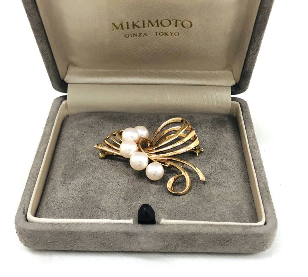 新品入荷 シェル ミキモト 陽刻 K15 パール MIKIMOTO 御木本