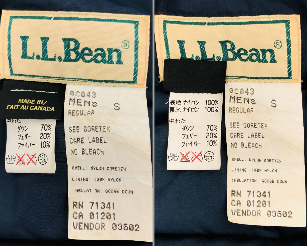 T9/217 L.L.Bean エルエルビーン USA製 90s ダウンジャケット 上着 ベージュ_画像7