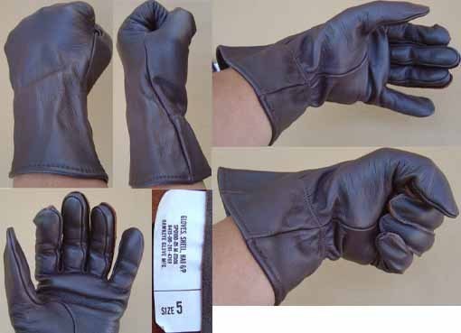 アメリカ軍放出実物　GLOVES,SHELL,HAU 6/Pデッドストックダークブラウン_画像2