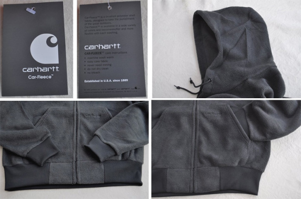 Carhartt　カーハート　CAR-FLEECE　カーフリース　チャコールグレイMサイズ新品フリースパーカ_画像6