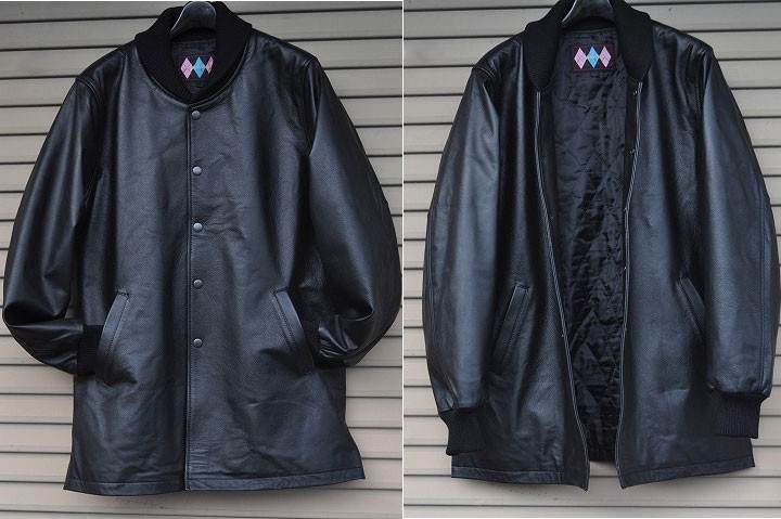 Leather Pharaohs coat レザーファラオコートブラックサイズ４０　L サイズ新品へちま襟_画像10
