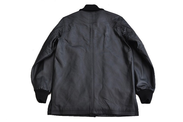 Leather Pharaohs coat レザーファラオコートブラックサイズ４０　L サイズ新品へちま襟_画像2