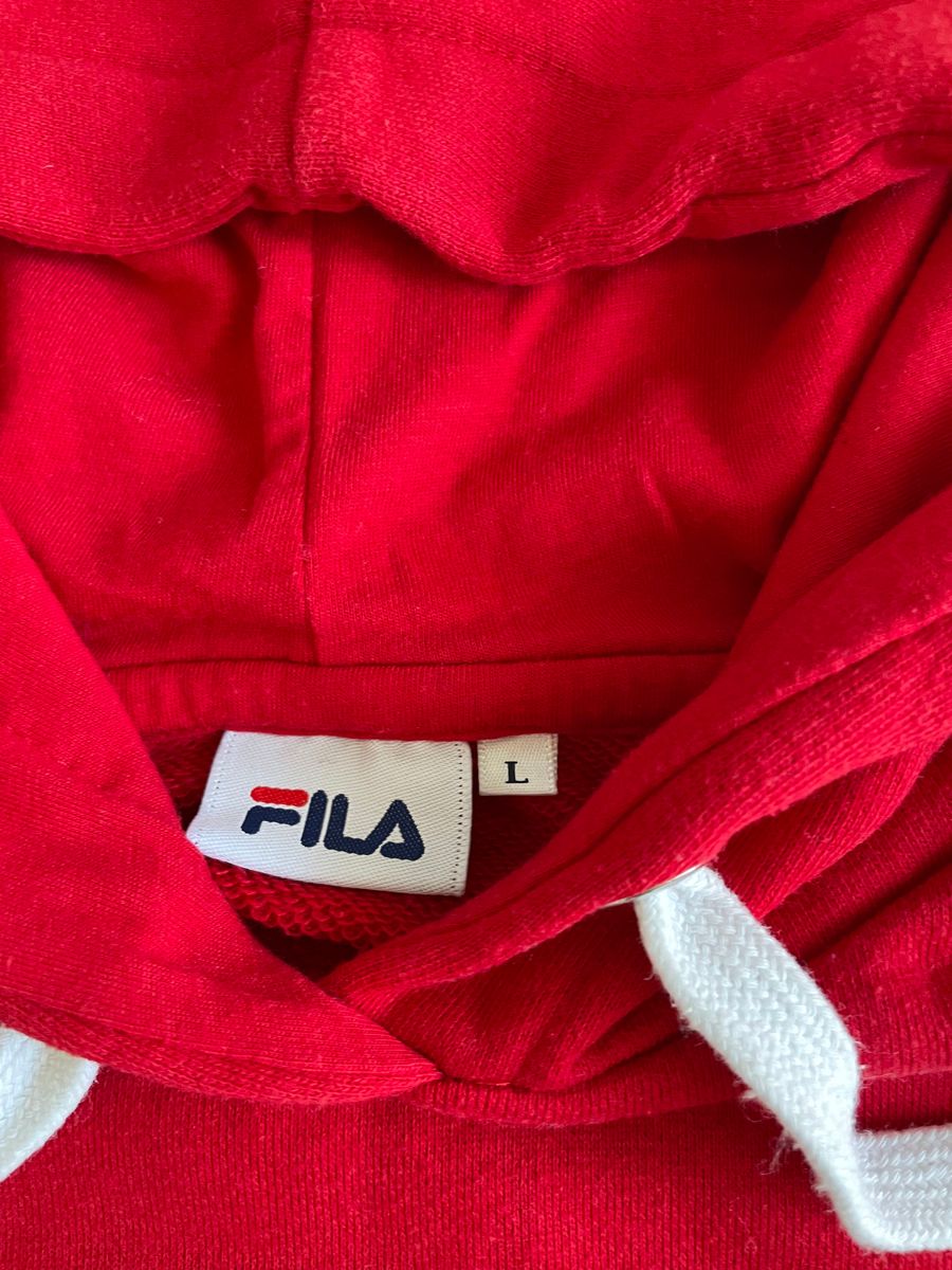 FILA バイカラープルパーカー　 プルオーバーパーカー　レディースL