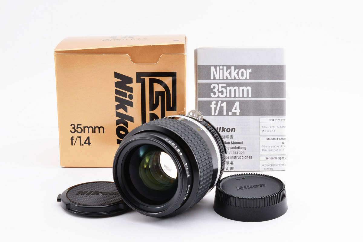 美品】Nikon NIKKOR Ai-s 35mm f/1.4 MF広角レンズ-