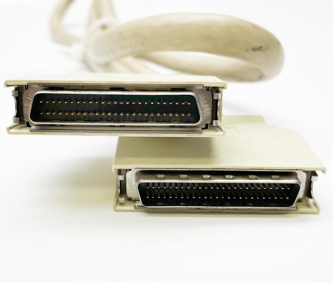 SCSI кабель высокая плотность 50 булавка модель мужской (PC98.X68000 и т.п.. retro PC и т.п. для ) * б/у товар 