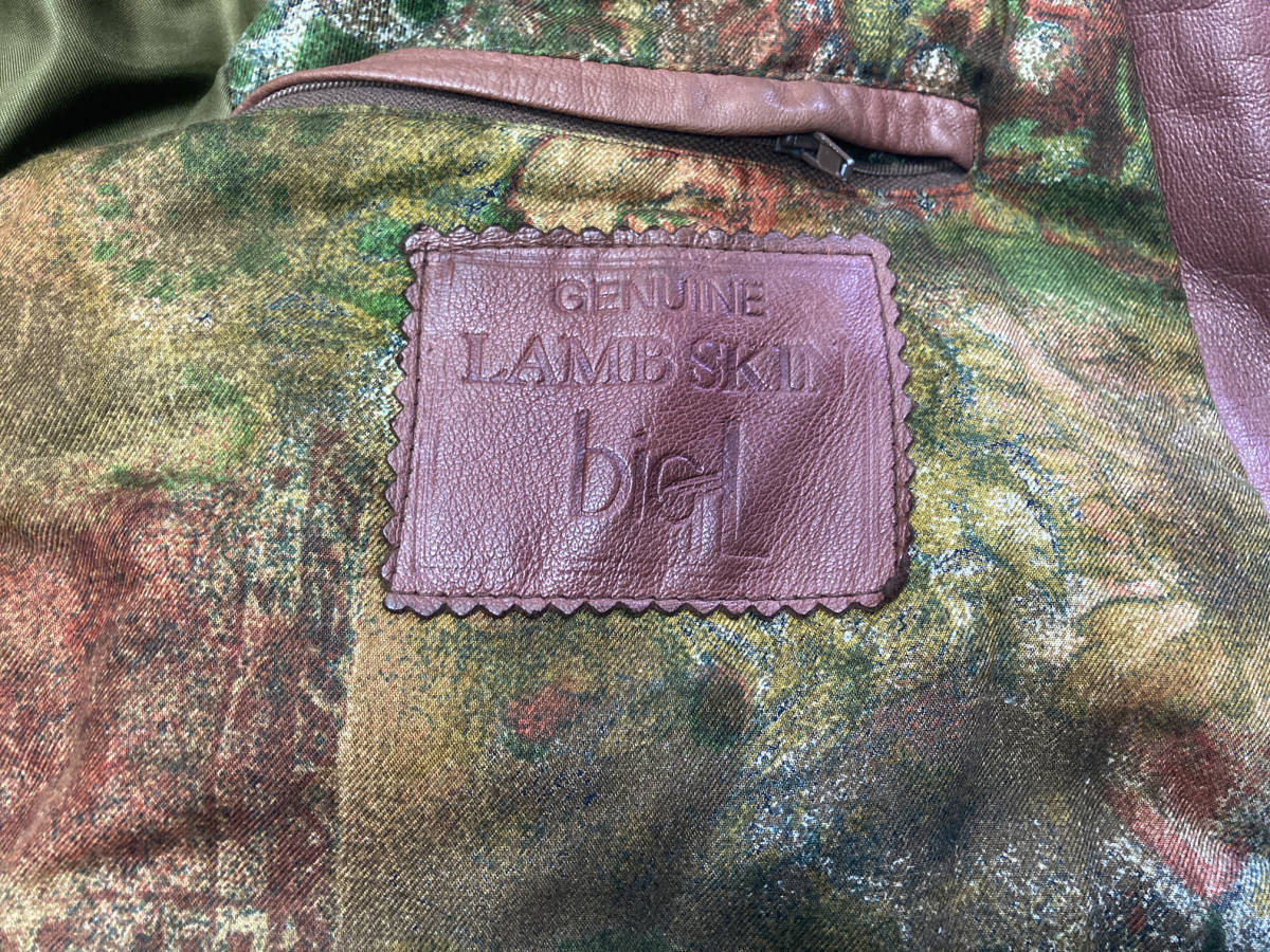 Genuine Lamb Skin bigL ラム本革　ボンバージャケット Made in Finland ★中古品_画像7