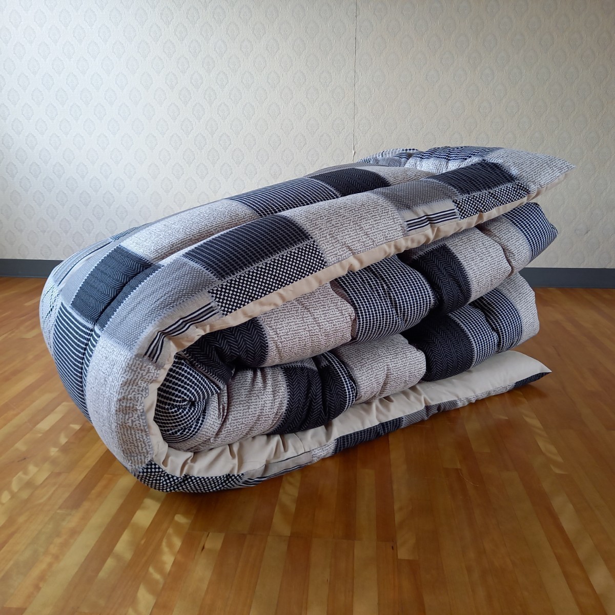 . котацу futon толщина .. объем модель хлопок 100% большой размер прямоугольный черный ① сделано в Японии ( котацу futon пуховый футон ватное одеяло матрас футон . futon подушка )