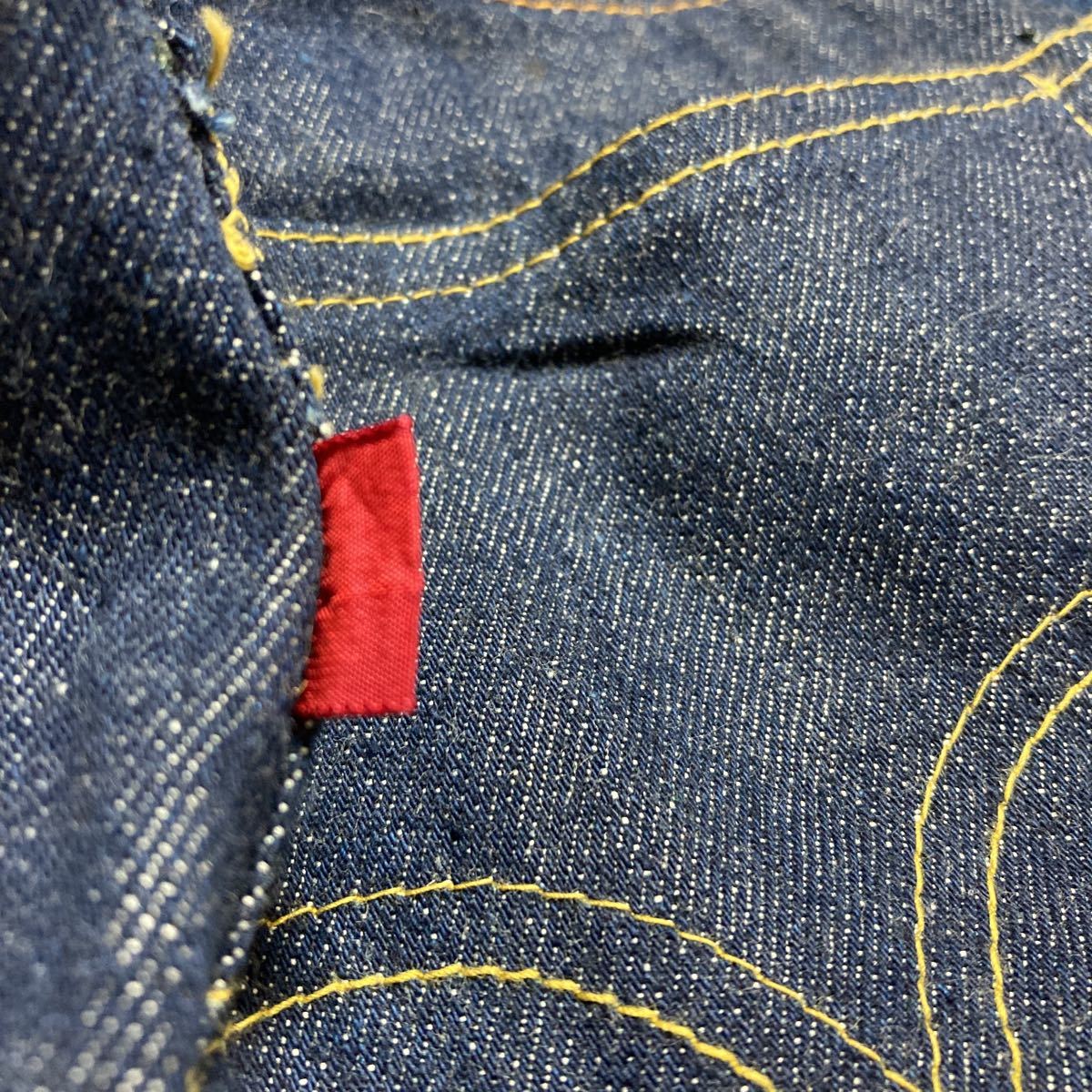 【美品】40's LEVI'S 701XX マリリンモンロー ヴィンテージデニムパンツ ビンテージジーンズW26 片面タブ CONMARジップ 濃紺 超希少 米国製_画像5