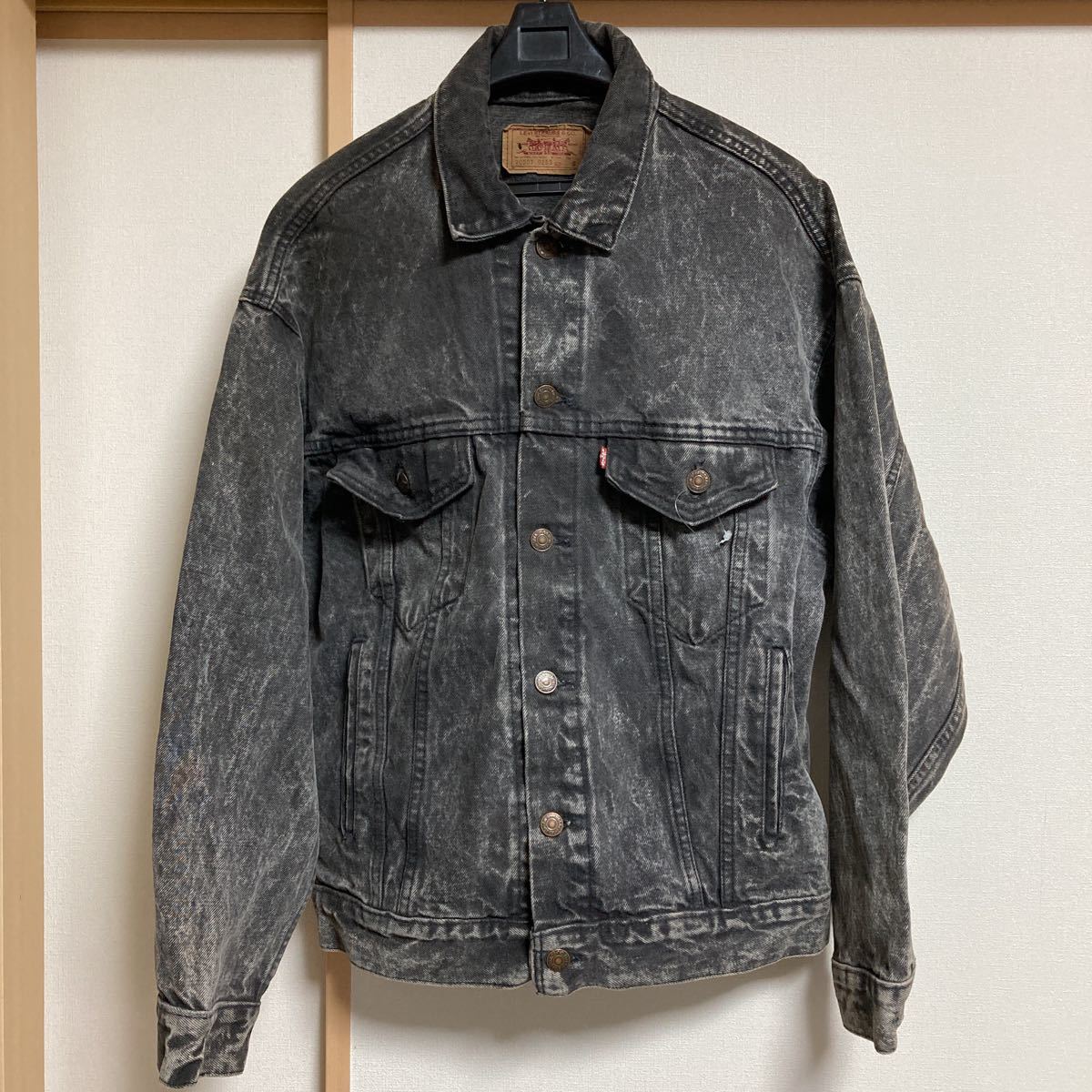 [Редкий] 80-е годы Levi's Levi's 70507-0253 Джинсовая джинсовая куртка Предварительно окрашенная черная S-размер США Винтажная химическая стирка