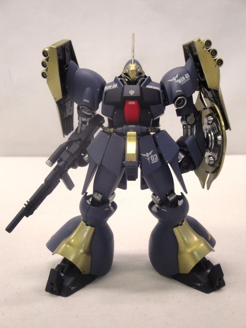 カメ)HGUC 1/144 ヤクト・ドーガ (ギュネイ・ガス専用機) 組立・塗装済 完成品 バンダイ ◆U2309043 KJ16B