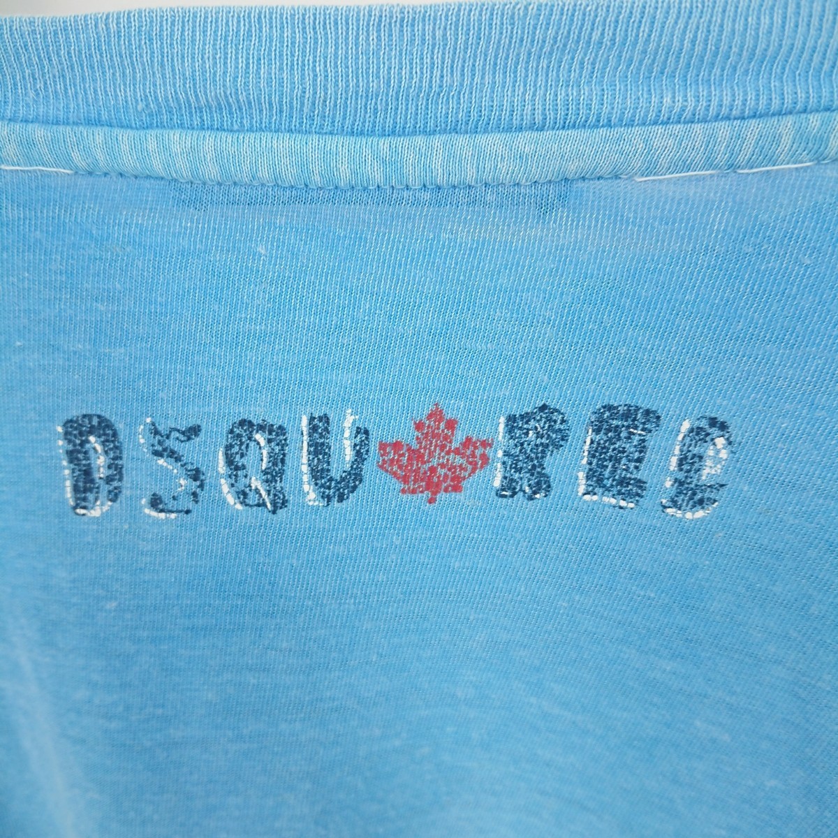 L ディースクエアード Dsquared2 ここのえ Tシャツ カットソー ライトブルー 薄手 リネン混紡 長袖 イタリア製 リユース ultramto ts1157_画像6