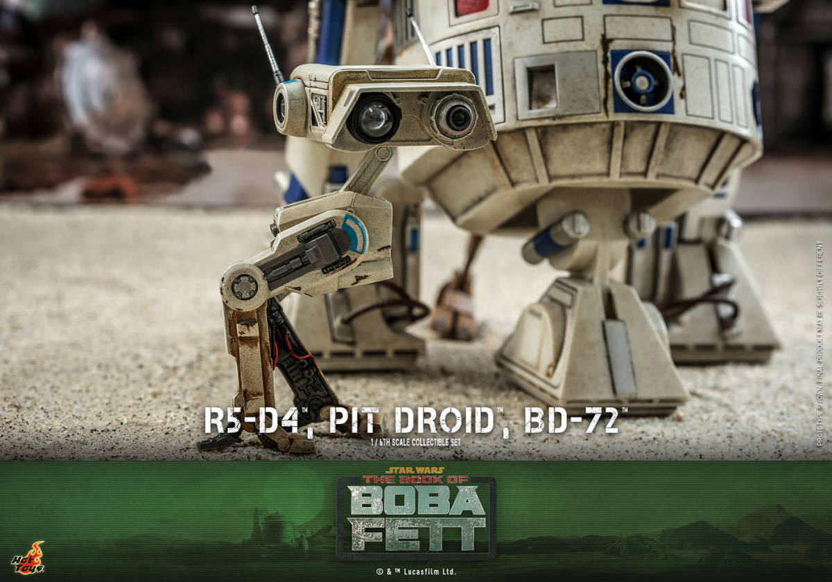 ホットトイズ 1/6 ボバ・フェット R5-D4＆ピット・ドロイド＆BD-72 (3体セット) 未開封新品 TMS086 The Book of Boba Fett スターウォーズ_画像4