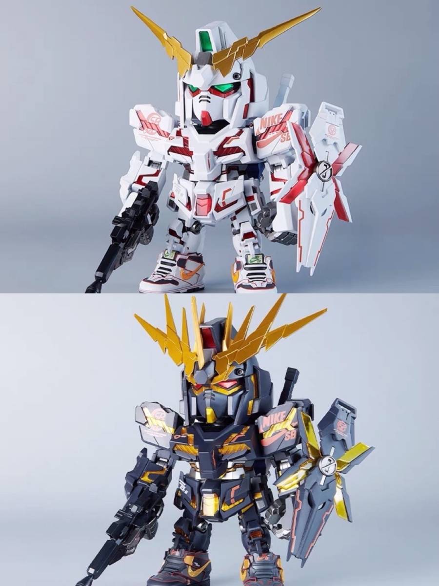 絶品】 海外3550個 2体セット ガンダム バンシィ & ユニコーン SB x