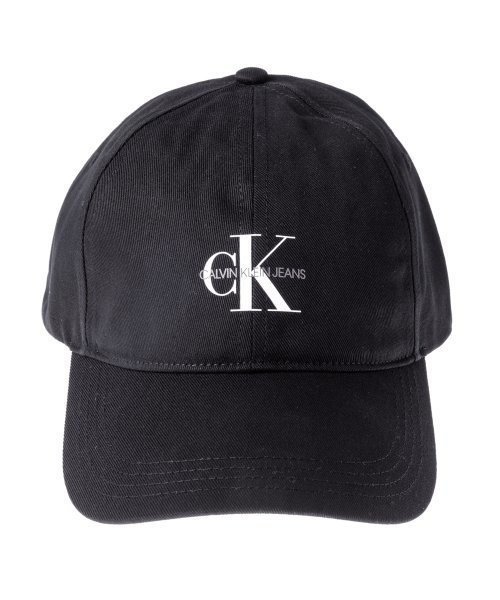 新品タグ付き ユーロモデル 黒 カルバンクライン ジーンズ Calvin Klein Jeans CK 帽子 キャップ モノグラム ベースボールキャップ_画像2