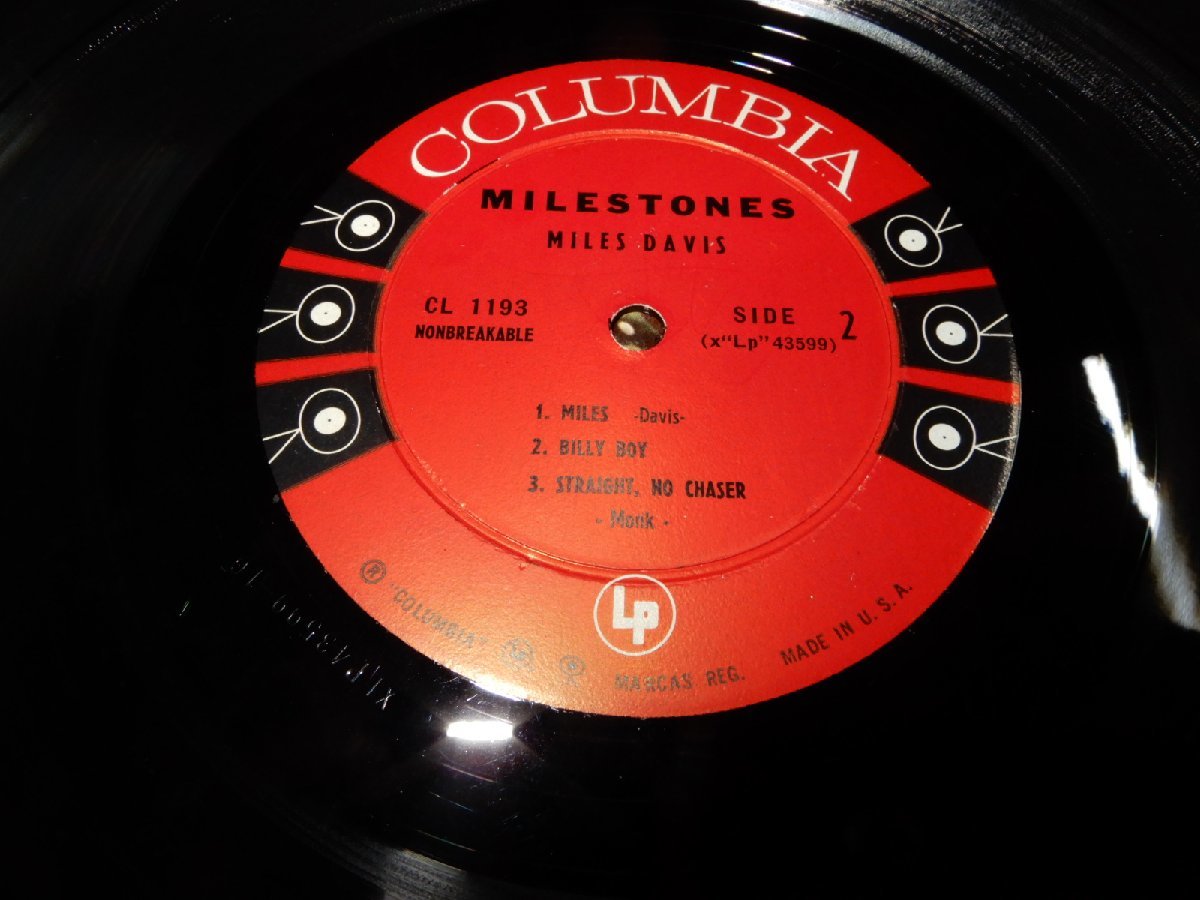 ☆特別価格放出企画☆LP33☆Miles Davis ☆Milestones☆Us Columbia CL1193☆6EYE,深溝☆管理番号2☆_画像6