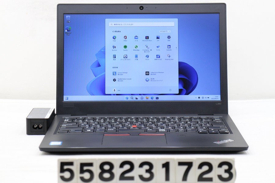 Lenovo ThinkPad L390 Core i3 8145U 2.1GHz/8GB/128GB(SSD)/13.3W/FWXGA(1366x768)/Win11 外装割れ 【558231723】