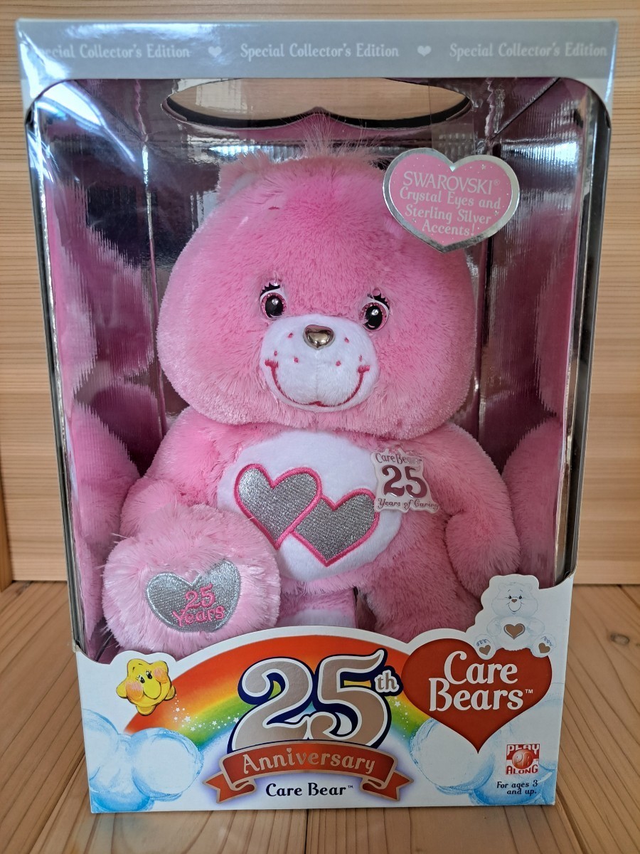 希少レア CareBear ケアベア アニバーサリー 25th スワロフスキー クリスタルアイ SWAROVSKI コラボ 未開封 CareBears_画像1