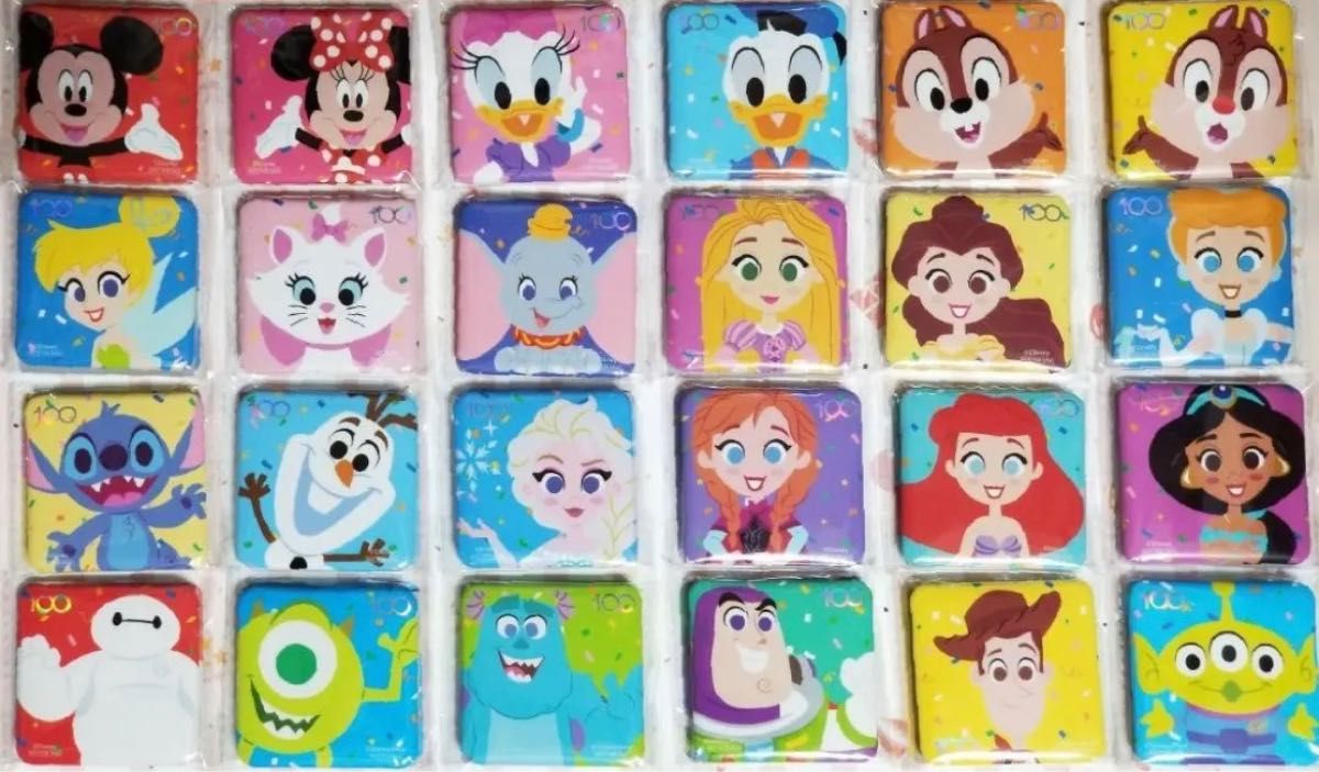 ディズニー 缶バッジ コンプリートセット ディズニー 100周年 記念 缶バッジ 全24種 コンプリート セット
