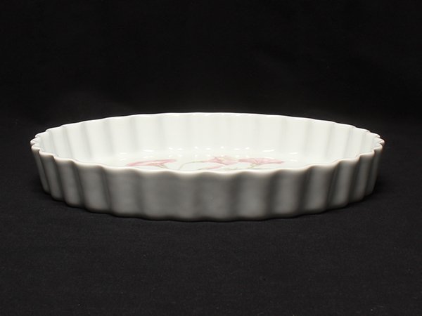  прекрасный товар пирог тарелка раунд тарелка тарелка круг 26cm цветочный принт PILLIVUYT [0502]