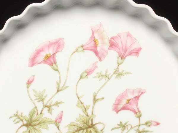  прекрасный товар пирог тарелка раунд тарелка тарелка круг 26cm цветочный принт PILLIVUYT [0502]