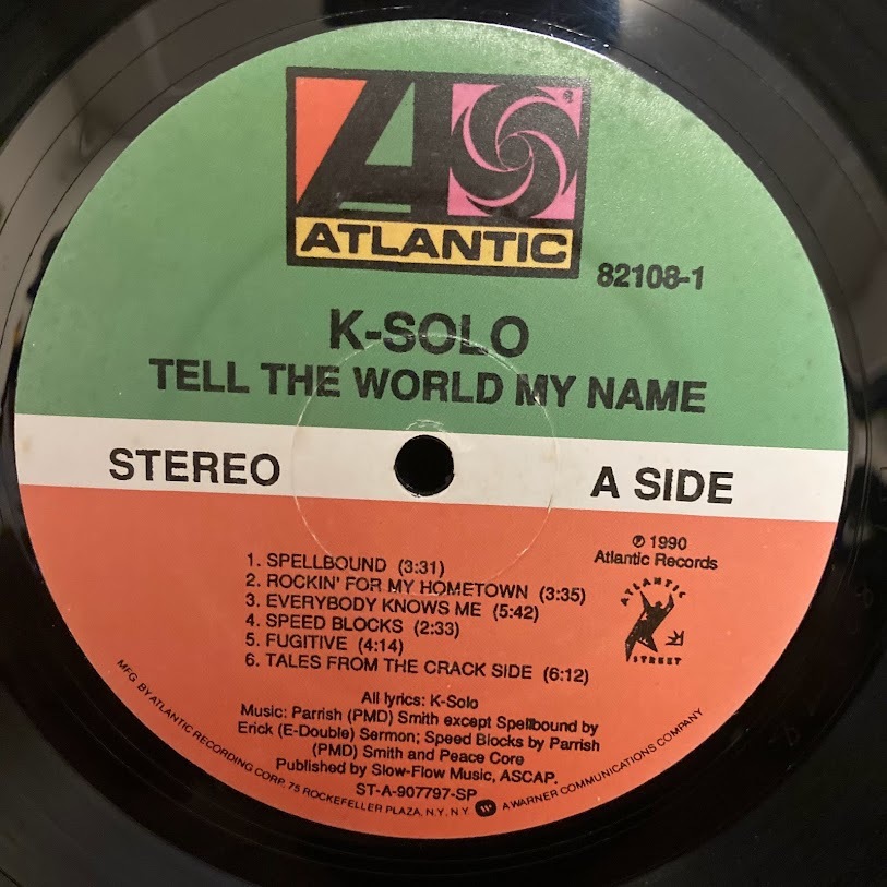 K-SOLO / TELL THE WORLD MY NAME LP アルバム_画像3