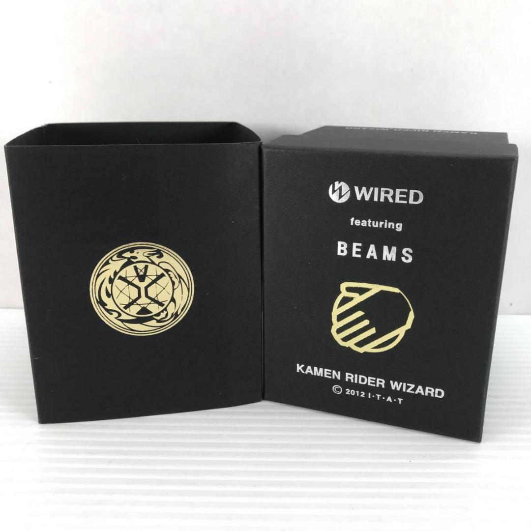 □ジャンク品□ WIRED 腕時計 仮面ライダーウィザード WIRED×BEAMS×仮面ライダーウィザード ステンレスバンド_画像3