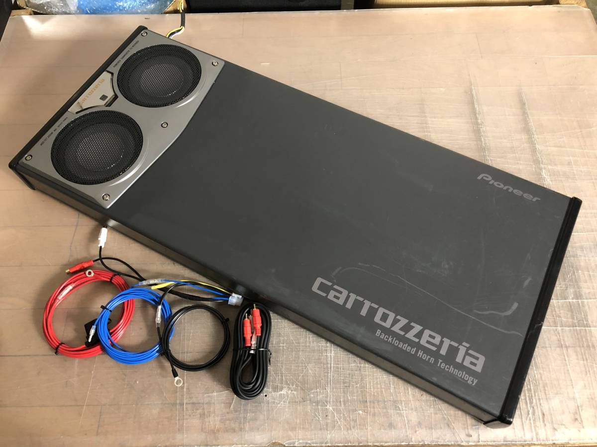 保証有り 動作OK ウーハーの上に荷物を乗せれるフラットウーハー カロッツェリア アンプ内蔵ウーハー TS-WX1600A オーバーホール済み