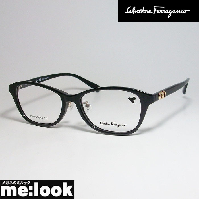 FERRAGAMO フェラガモ レディース　ラウンド　ボストン 眼鏡 メガネ フレーム SF2960LB-001-51 度付可 ブラック