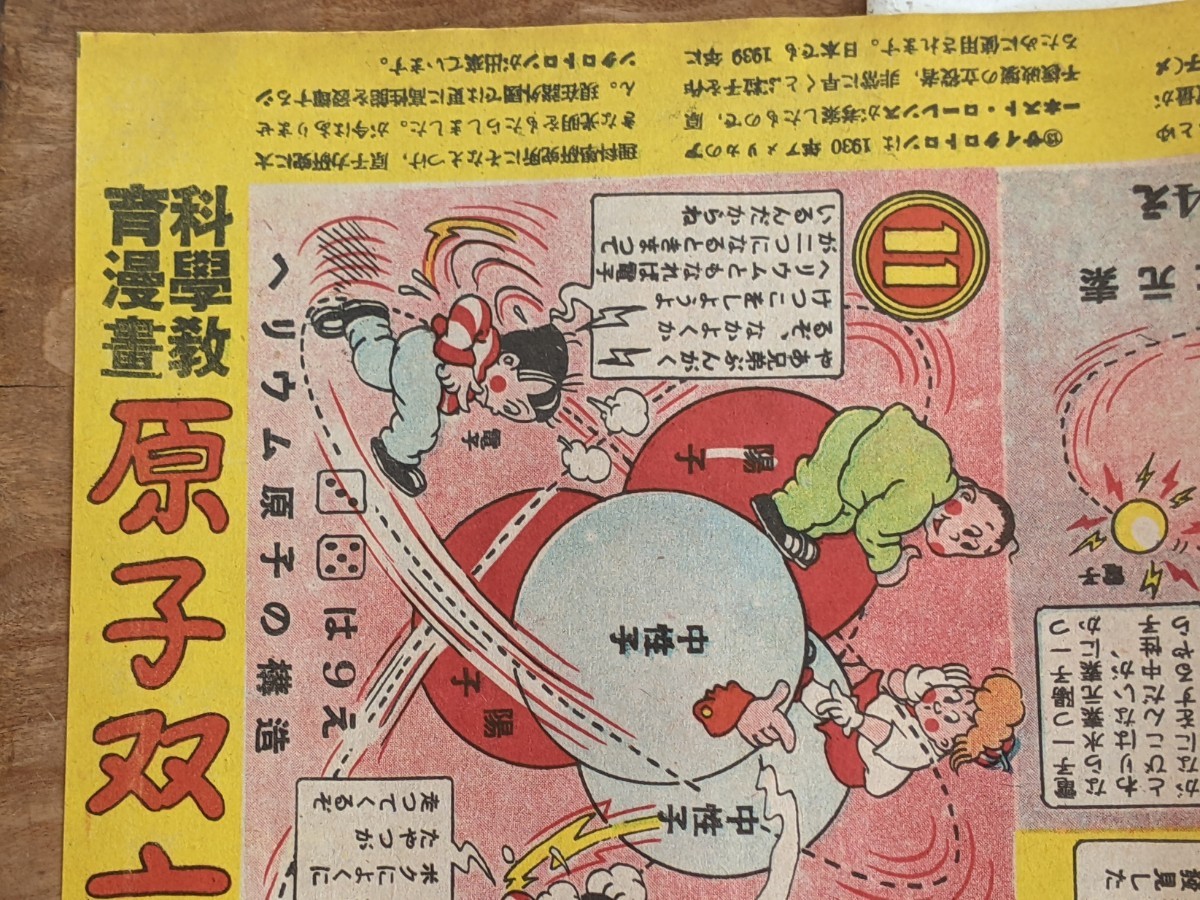 原子双六　げんしすごろく　科学教育漫画　湯川博士ノーベル賞受賞記念　サイコロ付き_画像9