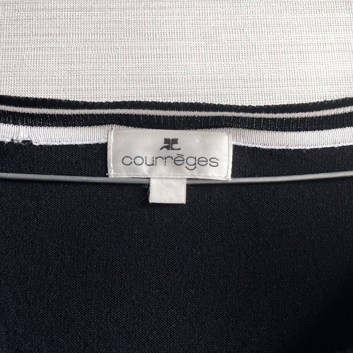 Courreges クレージュ ロゴ ノースリーブ Tee Tシャツ タンクトップ トップス ブラック 黒 VINTAGE ヴィンテージ 古着 アーカイブ オールド_画像4