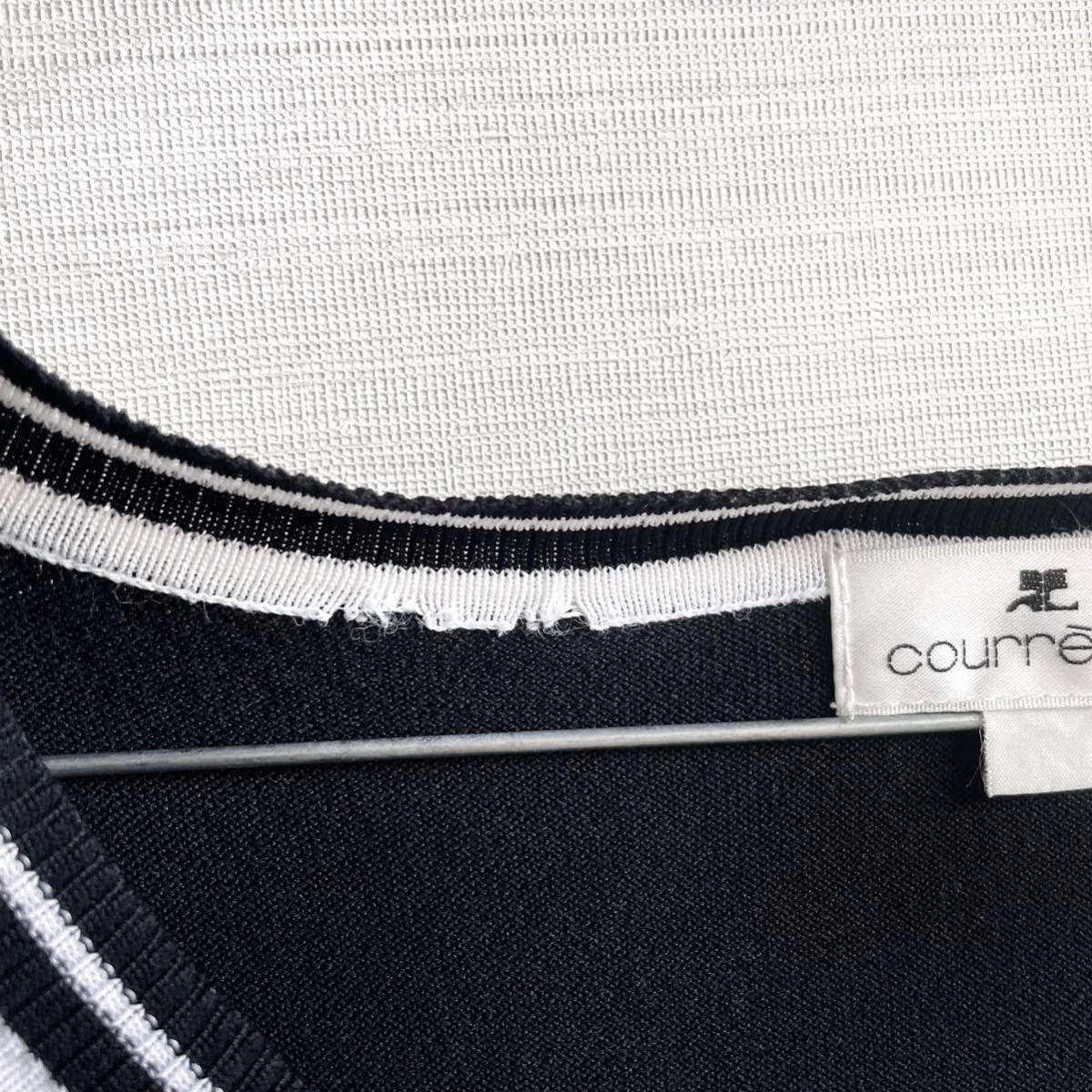 Courreges クレージュ ロゴ ノースリーブ Tee Tシャツ タンクトップ トップス ブラック 黒 VINTAGE ヴィンテージ 古着 アーカイブ オールド_画像5