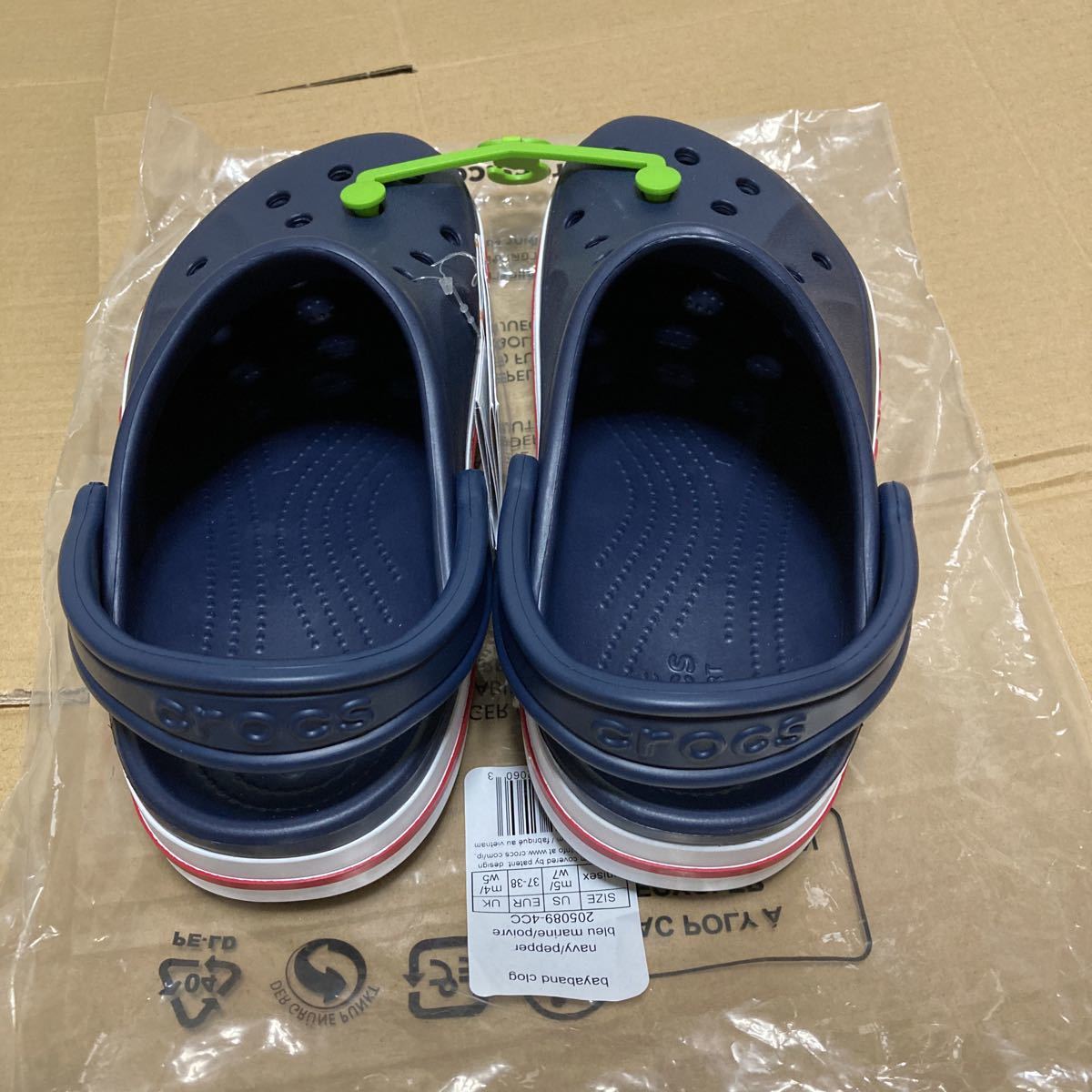 送料無料【23cm】バヤバンド クロッグ クロックス BAYABAND CLOG CROCS カラー: Navy / Pepper　ネイビー/ペッパー_画像6