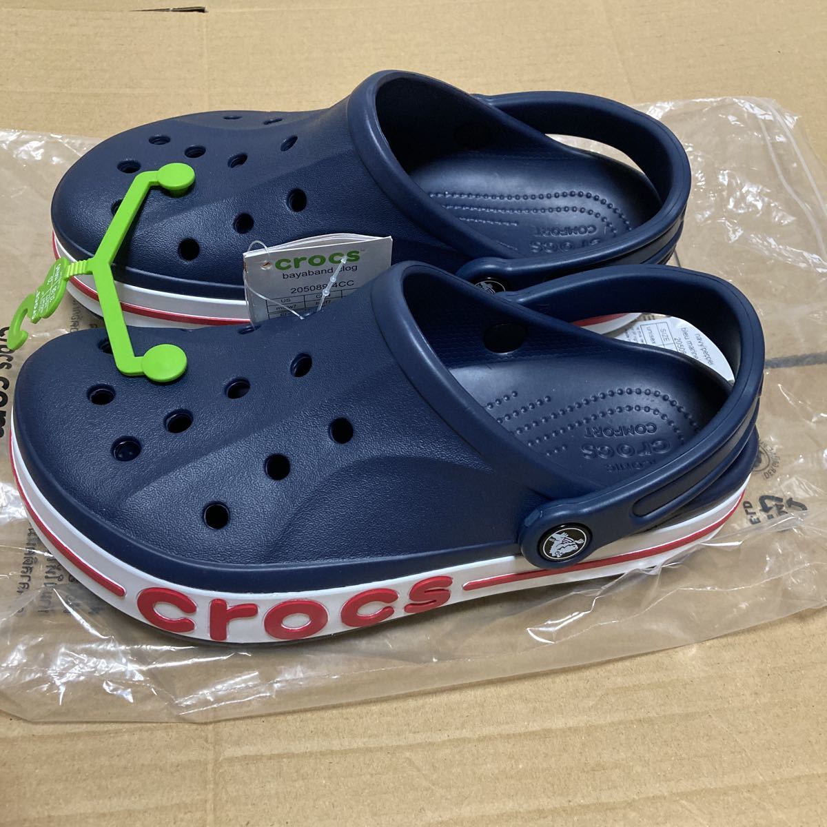 送料無料【23cm】バヤバンド クロッグ クロックス BAYABAND CLOG CROCS カラー: Navy / Pepper　ネイビー/ペッパー_画像2