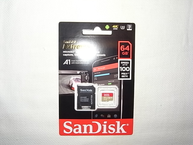 ! ! !　 Gopro Hero９/10/11 ゴープロ ヒーロー 公式アクセサリー SanDisk Extreme ６４ GB カード　! ! ! _画像1